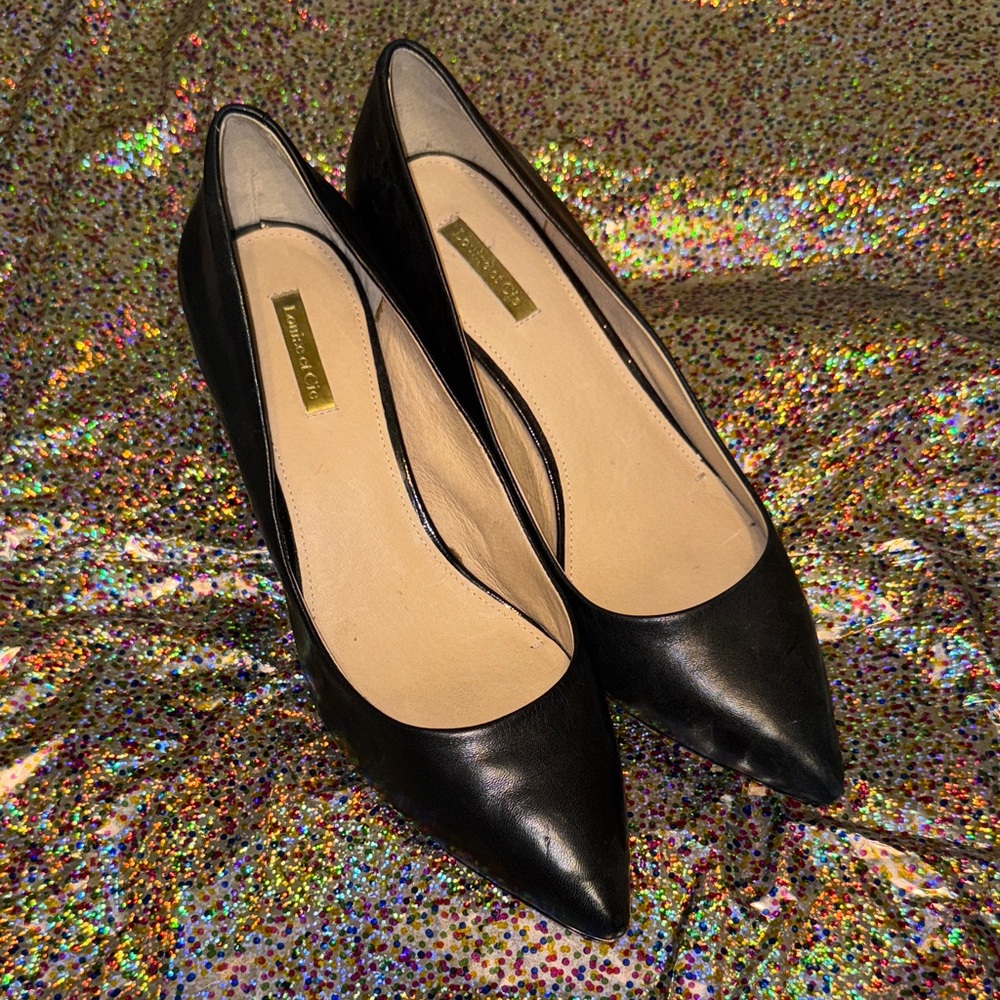 Louise et Cie Black Leather Heels